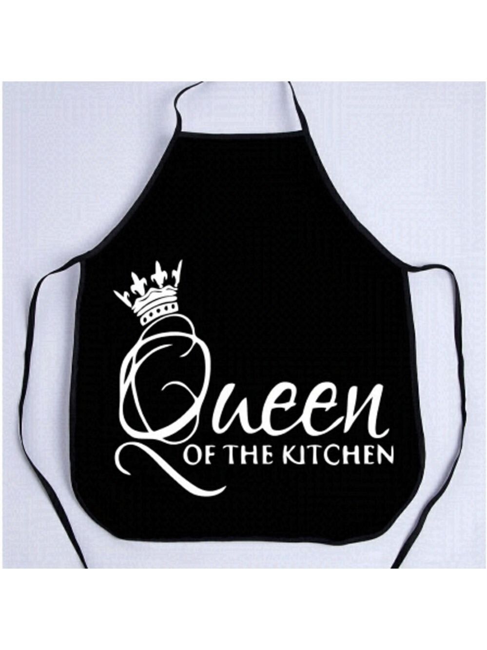 FOR the Queen in Your life Graphic Queen of the Kitchen Tie Apron NEW